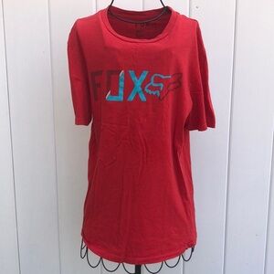 Fox racing shirt Womens shirt premium fabric size small red and blue sli…